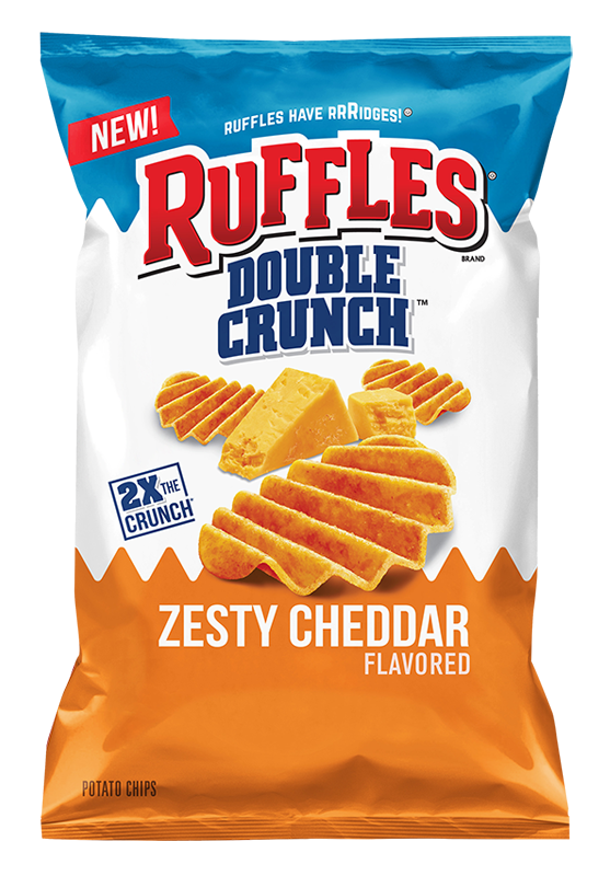 RUFFLES® DOUBLE CRUNCH™ Zesty Cheddar Flavored Potato Chips