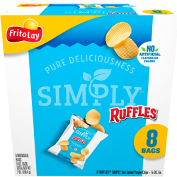 SIMPLY RUFFLES® Sea Salted Reduced Fat Potato Chips Multi-Pack